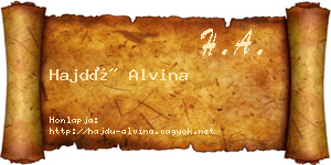 Hajdú Alvina névjegykártya